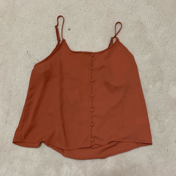 ORANGE BUTTONED TOP NWOT - Picture 2 of 4
